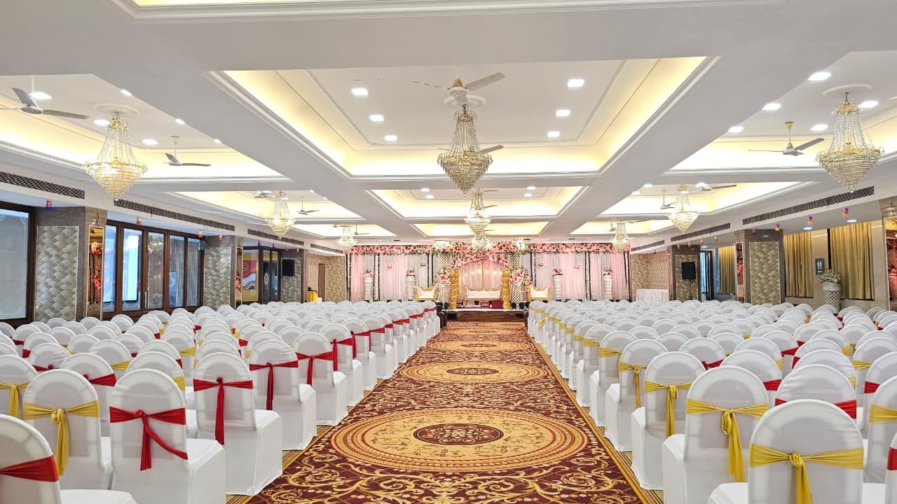 Samaroh Banquets hall decorated for an event
